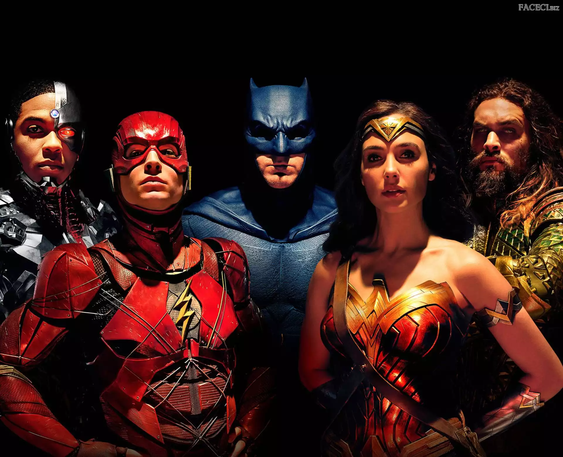 Gal Gadot - Wonder Woman, Ray Fisher - Cyborg, Film, Jason Momoa - Aquaman, Ezra Miller - Flash, Liga Sprawiedliwości - Justice League, Ben Affleck - Batman