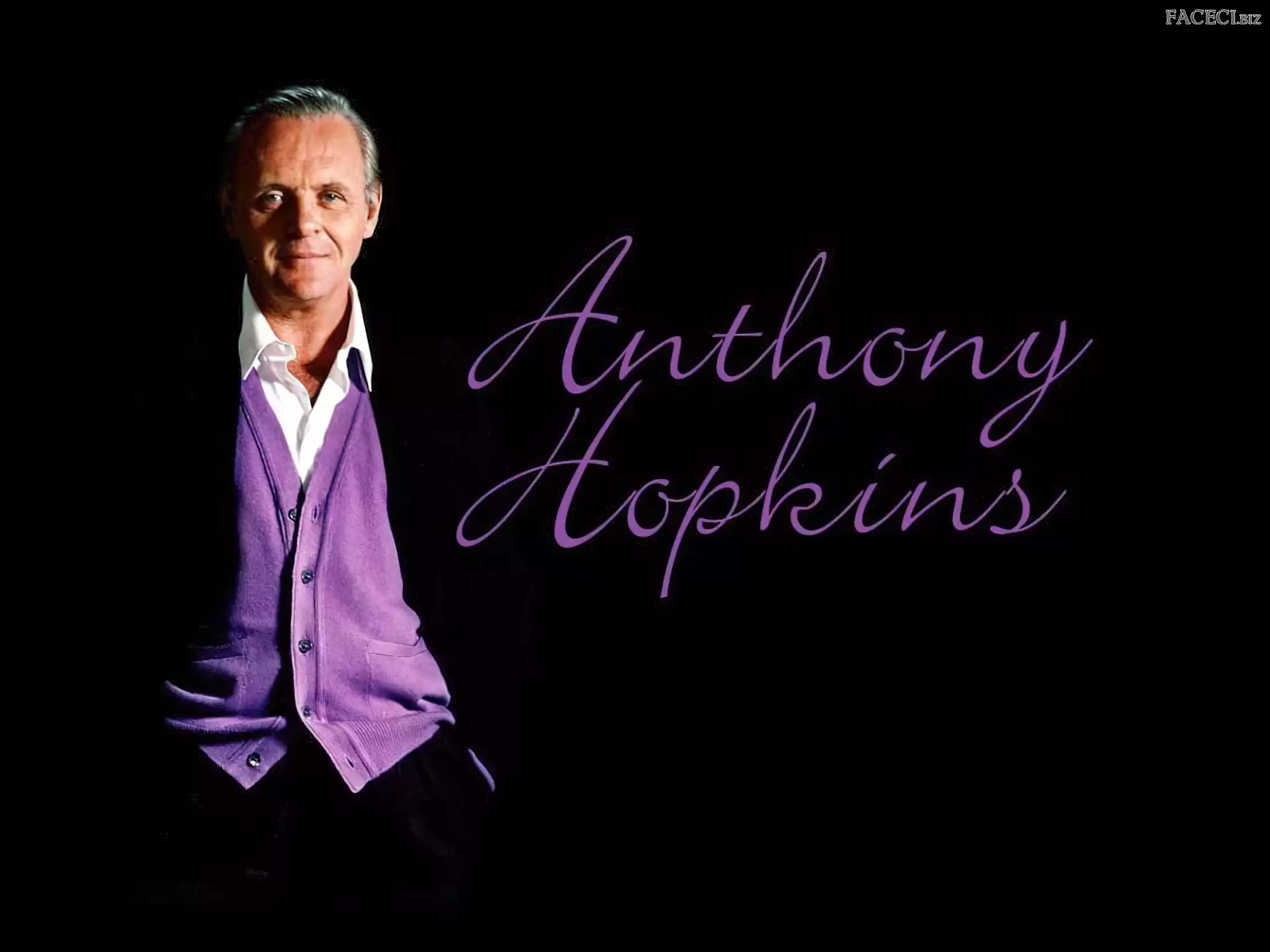 fioletowy, Anthony Hopkins, sweter